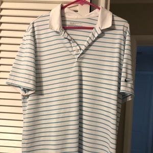 Nike Golf Blue Striped Polo